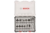 Fræser - Bosch Bitsæt til fræsejern, 15 dele, blandet, skaft på 6 mm - 2607017471