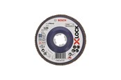 Vinkelsliber - Bosch X-LOCK-rondelslibeskiver, lige version, med plastbundplade og en diameter på 125 mm, G 120, X571, Best for Metal, 1 stk. - 2608619212