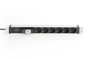 Strømkabel (ekstern) - DIGITUS 6-Port - 1U - Aluminum PDU - DN-95417