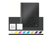 Blokke, Formularer & Notesbøger - Leitz Notesblok WOW PP A4 linjeret 80 gram 80 ark Sort - 46370095