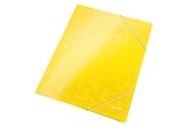 Mapper og Clipboards - Leitz 3-klap elastikmappe WOW A4 Gul - 39820016