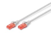 Netværkskabel - DIGITUS CAT 6 U-UTP Patch Cord - 20m - Grå - 20m - DK-1617-200