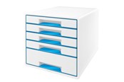 Arkivering & Opbevaring - Leitz Skuffekabinet Desk Cube WOW 5-skuffer Blå - 52142036