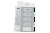Lommer, Omslag & Registre - Leitz WOW printbart register, PP, ekstra bredt - 12130000