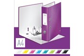 Brevordnere og Ringbind - Leitz Brevordner 180° WOW lamineret pap A4/80 mm Lilla - 10050062