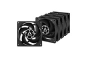 Kabinet Køler - Arctic P8 PWM PST - 5-pack value pack - Kabinet køler - 80mm - Sort - 23 dBA - ACFAN00154A
