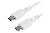 USB kabel - StarTech.com 1 m / 3.3 ft. USB C Cable - White - Aramid Fiber - USB-C cable - 1 m - RUSB2CC1MW