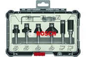 Fræser - Bosch Bitsæt til fræsejern, 6 dele, Trim&Edging, skaft på 1/4" - 2607017470