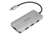 USB hub - Targus USB-C to 4-Port USB-A Hub USB hub - USB 3.2 - 4 ports - Sølv - ACH226EU
