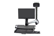 Skærmholder - Ergotron SV Combo System with Worksurface & Pan Small CPU Holder - mounting kit (Lift and Pivot) - 45-594-026