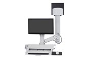 Skærmholder - Ergotron SV Combo System with Worksurface & Pan Medium CPU Holder - mounting kit (Lift and Pivot) - 45-595-216