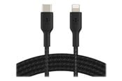 Skærmkabel - Belkin BoostCharge USB-C to Lightning Cable - Braided - 2m - Black - CAA004BT2MBK