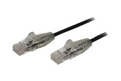Netværkskabel - StarTech.com 1m CAT6 Cable - Black Slim CAT6 Patch Cord - Snagless - LSZH - patch cable - 1 m - black - Sort - 1m - N6PAT100CMBKS