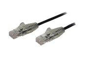 Netværkskabel - StarTech.com 2.5m CAT6 Cable - Black Slim CAT6 Patch Cord - Snagless - LSZH - patch cable - 2.5 m - black - Sort - 2.5m - N6PAT250CMBKS
