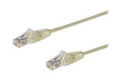 Netværkskabel - StarTech.com 2.5m CAT6 Cable - Grey Slim CAT6 Patch Cord - Snagless - LSZH - patch cable - 2.5 m - grey - Grå - 2.5m - N6PAT250CMGRS