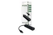 USB hub - Inter-Tech Argus IT-310 USB hub - 3 ports - Sort - 88885439