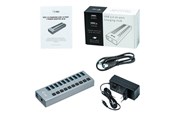 USB hub - I-Tec USB 3.0 Charging HUB - 10-Port - Type-A - 48W USB hub - 10 ports - Grå - U3CHARGEHUB10