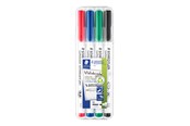 Skrive- og Tegneværktøjer - Staedtler Lumocolor WB-marker 1,0mm 4 ass/boks - 301 WP4