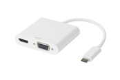 Dockingstation - Deltaco USB-C docking station HDMI/VGA/USB-C 100 - USBC-HDMI16