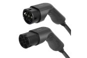 Elbil ladere - Deltaco e-Charge EV-1213 opladningskabel til elbiler, type 2 til type 2, 1 fase, 32 A, 7,6 kW, 5 meter, sort - EV-1215