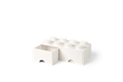 Børneværelse - LEGO opbevaringskasse 8 med skuffer, hvid - 40061735