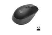 Mus - Logitech M190 Full-size Wireless Optical PC Mouse - Charcoal - Mus - Optisk - 3 knapper - Sort - 910-005905