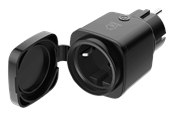 Smart Home - Deltaco Udendørs strømafbryder, WiFi 2,4GHz, IP44, 13A, timer, 1xCEE 7/3, 220-240V, sort/grøn - SH-OP01