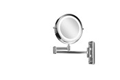 Makeupspejl - Gillian Jones LED Wall double sided mirror in silver x 10 magnifying - 10246
