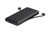 Powerbank - Belkin 10K PD Power Bank with Integrated Cables Powerbank - Sort - 10000 mAh - BPB006BTBLK