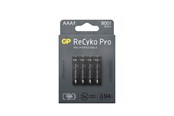 Batteri - GP ReCyko Pro AAA-batteri, 800 mAh, 4-pak - 201221