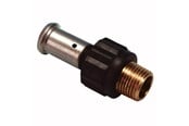Alu-pex systemer - Henco pres kobling pvdf pres/udvendig gevind 50 mm x 112 - 17PK-5008-N