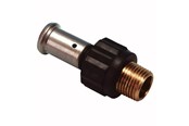 Alu-pex systemer - Henco straight male iron adapter 40 mm x 1 - 17PK-4006-N