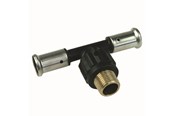 Alu-pex systemer - Henco pres tee pvdf med udvendig gevind 63 x 2 x 63 mm - 14PK-631063-N