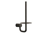 Badeværelsestilbehør - Pressalit Reservepapirholder m/plade, sort krom - Q50260