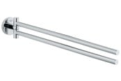 Badeværelsestilbehør - Grohe Essentialt Cube dobbelt håndklædestang, krom - 40371001