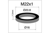 Slanger, koblinger, beslag og tilbehør - Neoperl pakning m22 x 1 - 55121110002