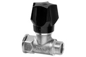 Fittings - Frese stopventil DN15 M/M rå med greb og aftap - 25-1135