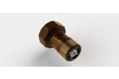 Måleinstrumenter - JCH Målerforskruning med kontrollerbar kontraventil 2286 rødgods 34 x 1 x 50 mm *DEMO* - 484912-006