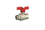 Fittings - Pettinaroli kuglehane m/T greb rød 52CE/1 muffe/nippel 1" - 52CE/1-008