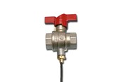 Fittings - Pettinaroli kuglehane m/T greb rød 52CES muffe/muffe/følertilsl. 3/4" - 52CES-006