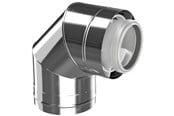 Kedler og skorstene - Bosch aftræksbøjning balanceret 87° dn80/125 rustfrit stål - 7738112700