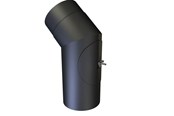 Kedler og skorstene - Metalbestos Knærør 45° 5" med renseklap - 318416130