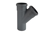 Afløb - ALIAXIS Ht-pp (amax pro) ø110 mm x 110 x 45° grå gren - TRW-110-110-045-GD