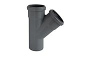 Afløb - ALIAXIS Ht-pp (amax pro) ø110 mm x 50 x 45° grå gren - TRW-110-050-045-GD