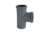 Afløb - ALIAXIS Ht-pp (amax pro) ø75 mm x 50 x 87,5° grå gren - TRW-075-050-090-GD