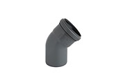 Afløb - ALIAXIS Ht-pp (amax pro) ø110 mm x 45° grå bøjning - KLW-110-027-045-GD