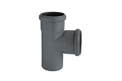 Afløb - ALIAXIS Ht-pp (amax pro) ø32 mm x 32 x 87,5° grå gren - TRW-032-032-090-GD