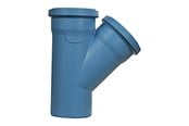 Afløb - ALIAXIS Dblue ø90 mm x 90 mm x 45° grenrør - VTR-090-090-45D