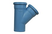 Afløb - ALIAXIS Dblue ø90 mm x 50 mm x 45° grenrør - VTR-090-050-45D