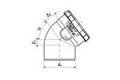 Afløb - ALIAXIS Dblue ø110 mm x 30° bøjning - VKL-110-000-30D